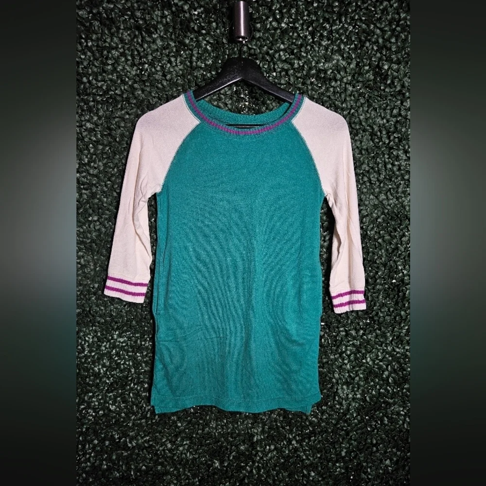Old Navy Teal and Cream Kids Raglan Dress